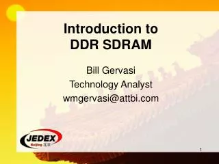 Introduction to DDR SDRAM