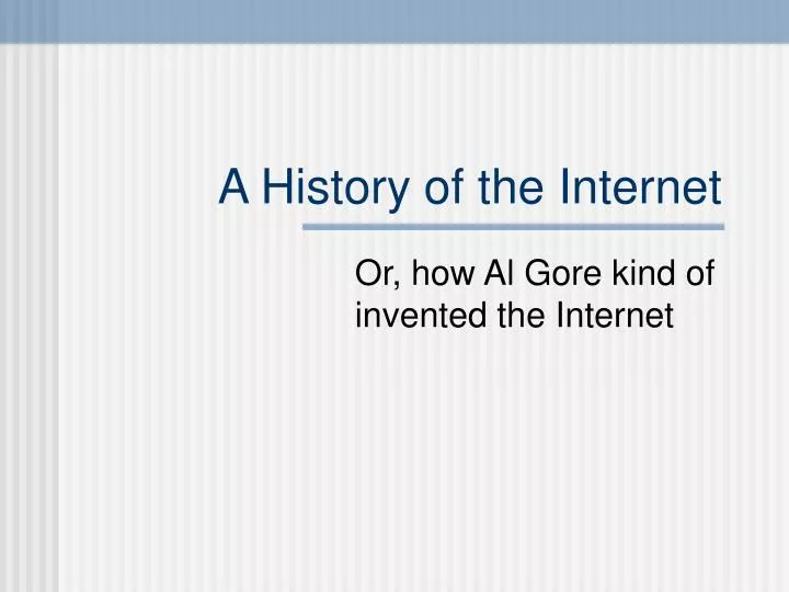 a history of the internet