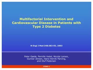 Multifactorial Intervention and Cardiovascular Disease in Patients with Type 2 Diabetes