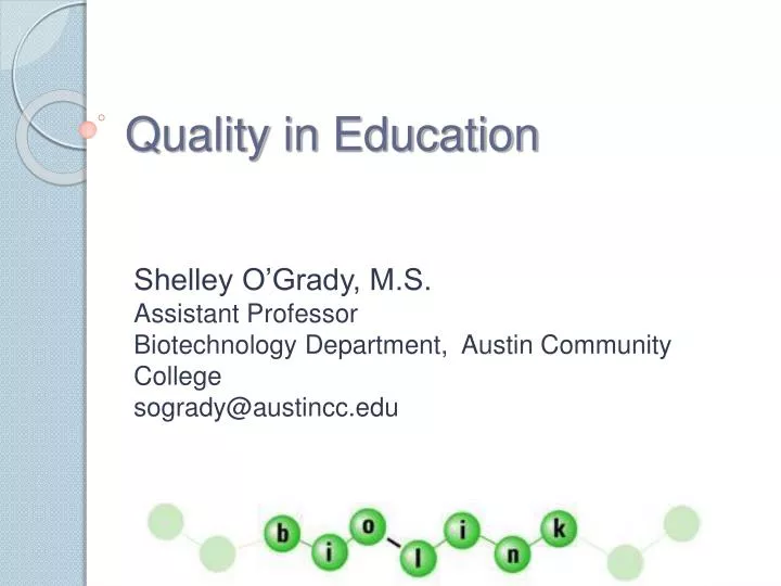 quality in education