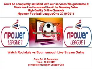 Rochdale vs Bournemouth Live Online TV