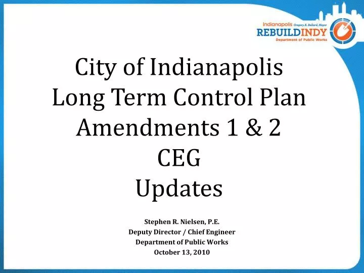city of indianapolis long term control plan amendments 1 2 ceg updates