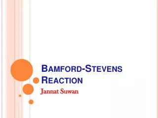 Bamford-Stevens Reaction
