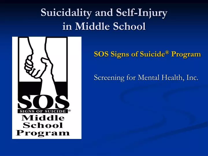 suicidality and self injury in middle school