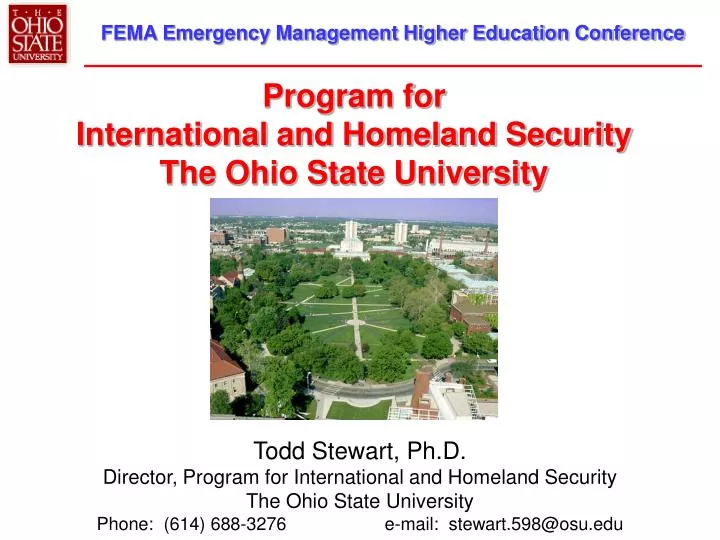 program for international and homeland security the ohio state university