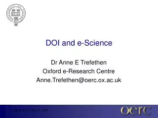 DOI and e-Science