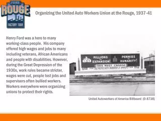United Autoworkers of America Billboard (0-8738)