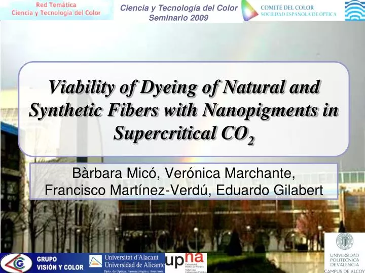 viability of dyeing of natural and synthetic fibers with nanopigments in supercritical co 2