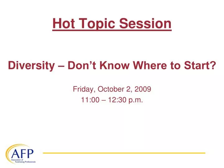 hot topic session