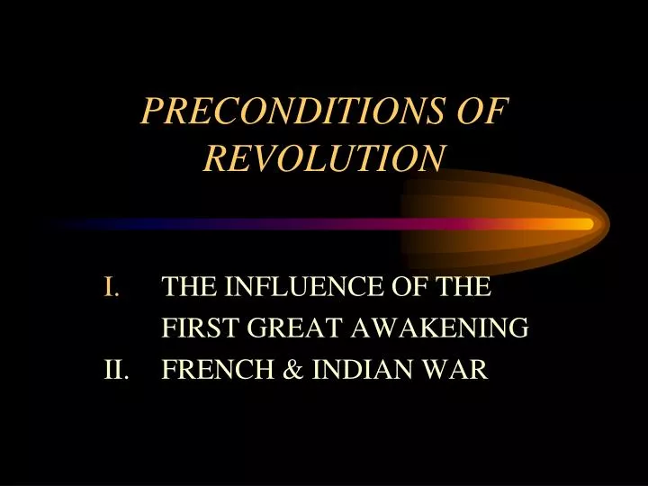 preconditions of revolution