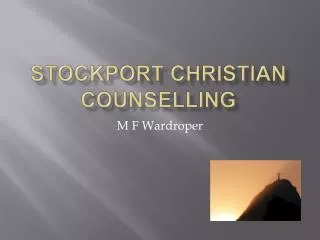 Stockport Christian counselling