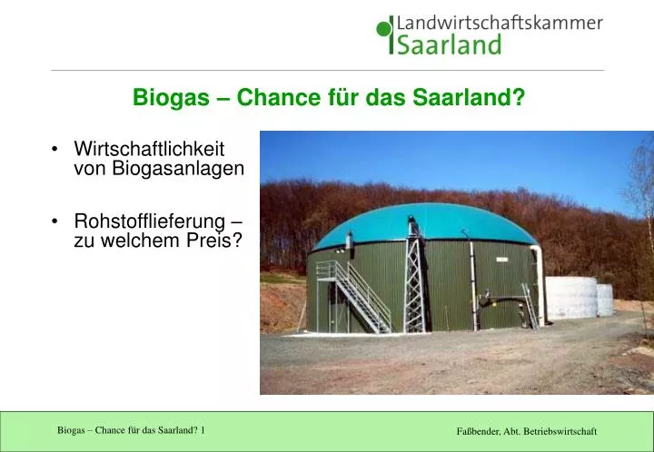 biogas chance f r das saarland