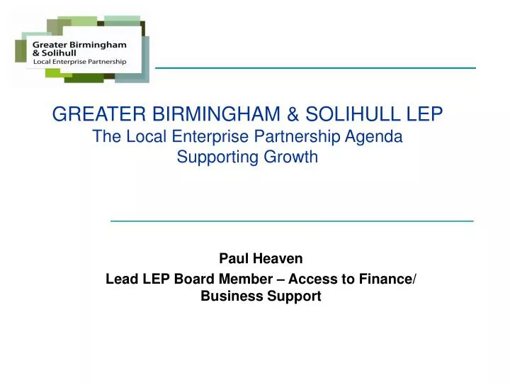 greater birmingham solihull lep the local enterprise partnership agenda supporting growth