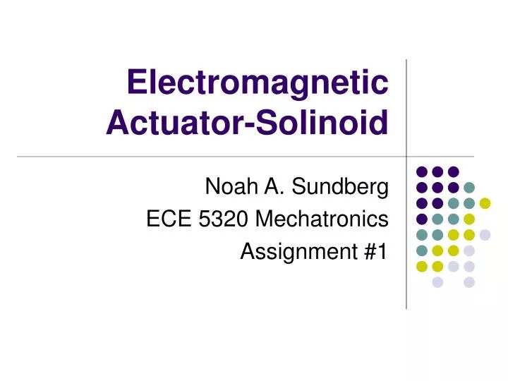 electromagnetic actuator solinoid