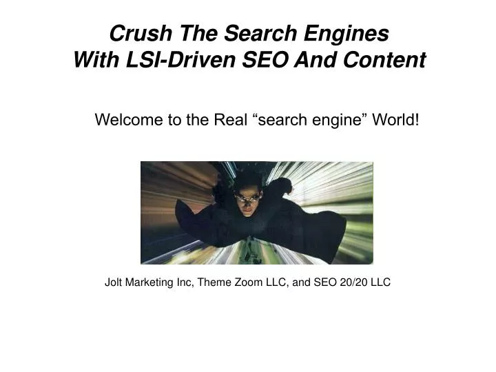 crush the search engines with lsi driven seo and content