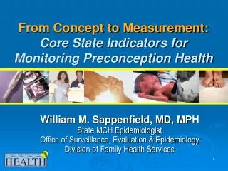 From Concept to Measurement: Core State Indicators for Monitoring Preconception Health