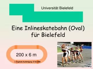 Eine Inlineskatebahn (Oval) für Bielefeld