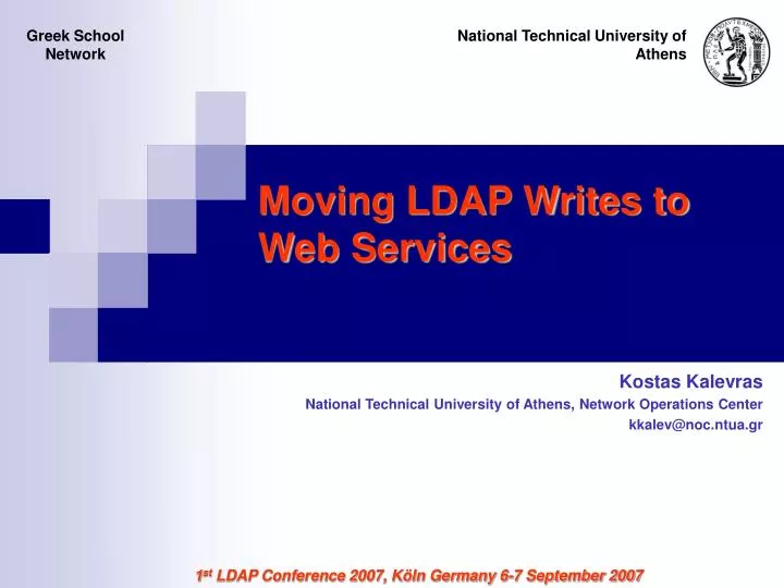 moving ldap writes to web services
