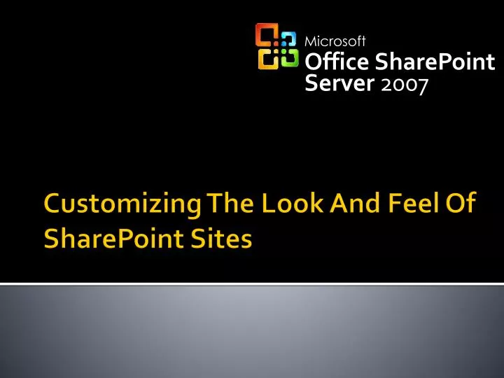 customizing the look and feel of sharepoint sites