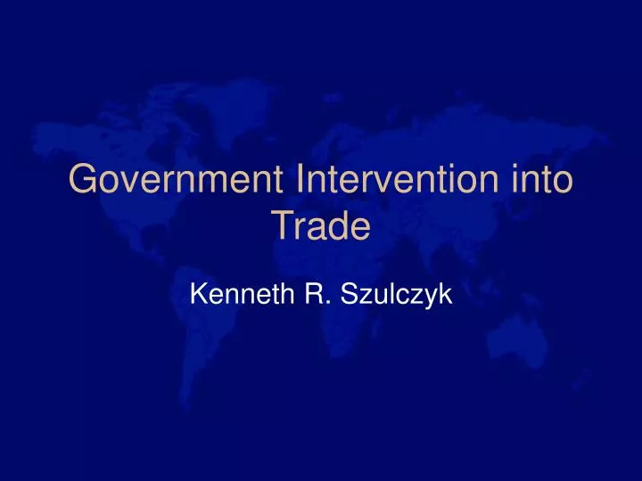 government intervention into trade