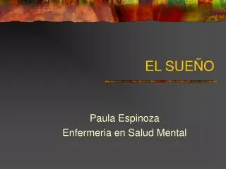 el sue o