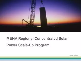 MENA Regional Concentrated Solar Power Scale-Up Program