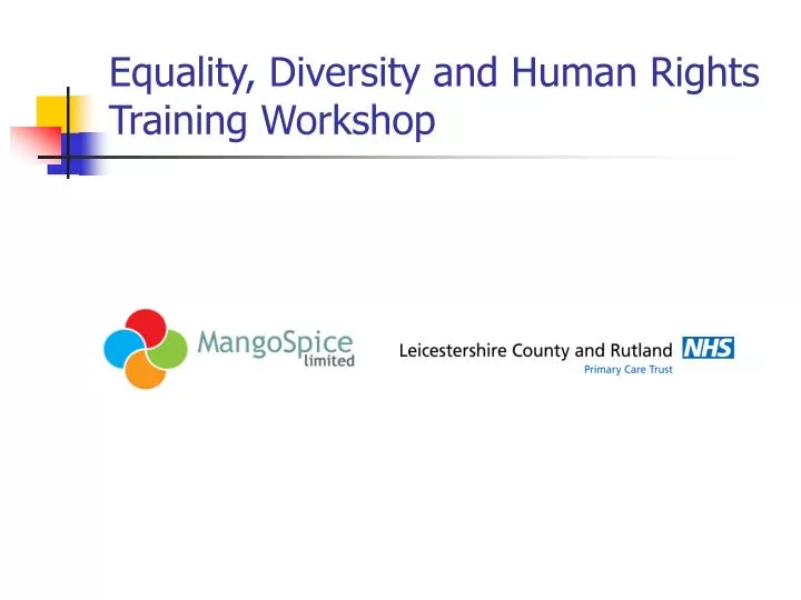equality diversity and human rights training workshop