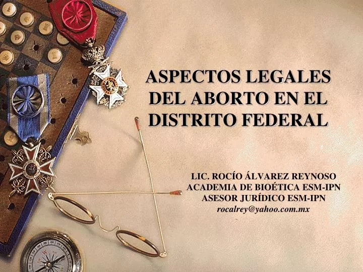 aspectos legales del aborto en el distrito federal