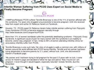 Infertile Woman Suffering from PCOS Uses Expert on Social Me