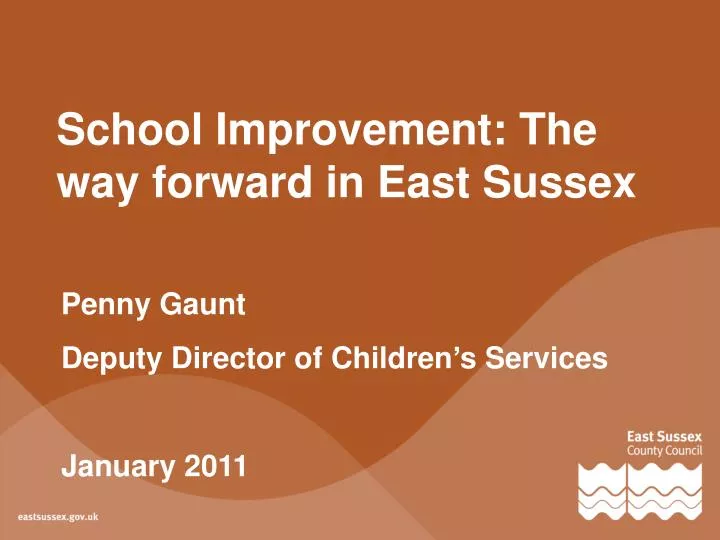 school improvement the way forward in east sussex