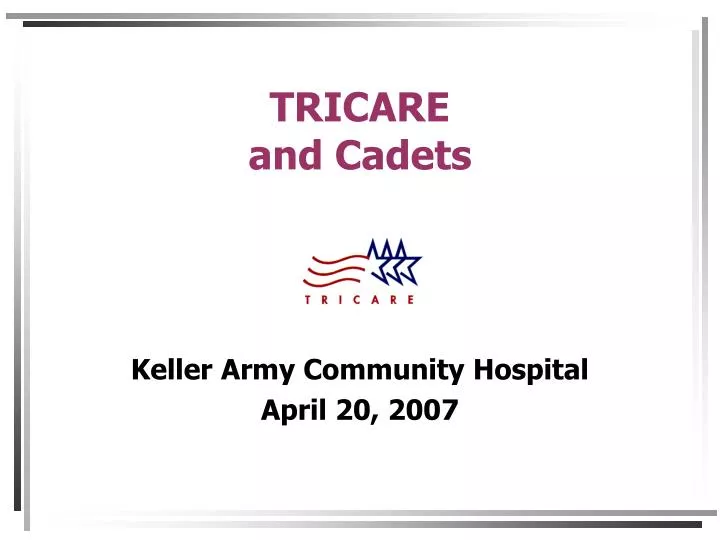 tricare and cadets