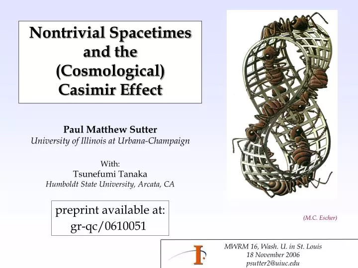 nontrivial spacetimes and the cosmological casimir effect