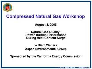 Compressed Natural Gas Workshop