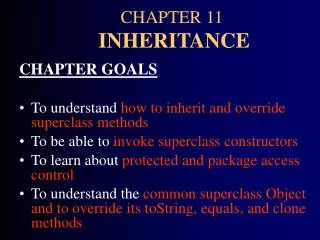 CHAPTER 11 INHERITANCE