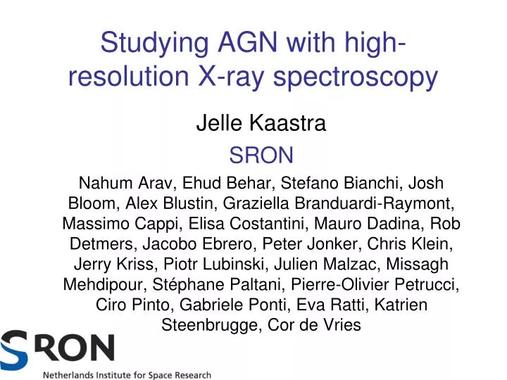 studying agn with high resolution x ray spectroscopy