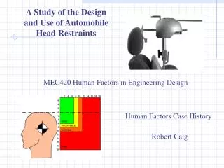 A Study of the Design and Use of Automobile Head Restraints