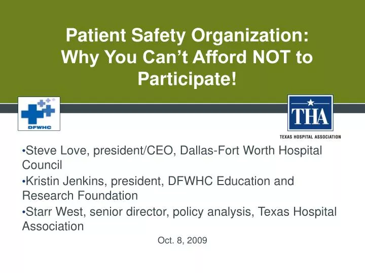 patient safety organization why you can t afford not to participate