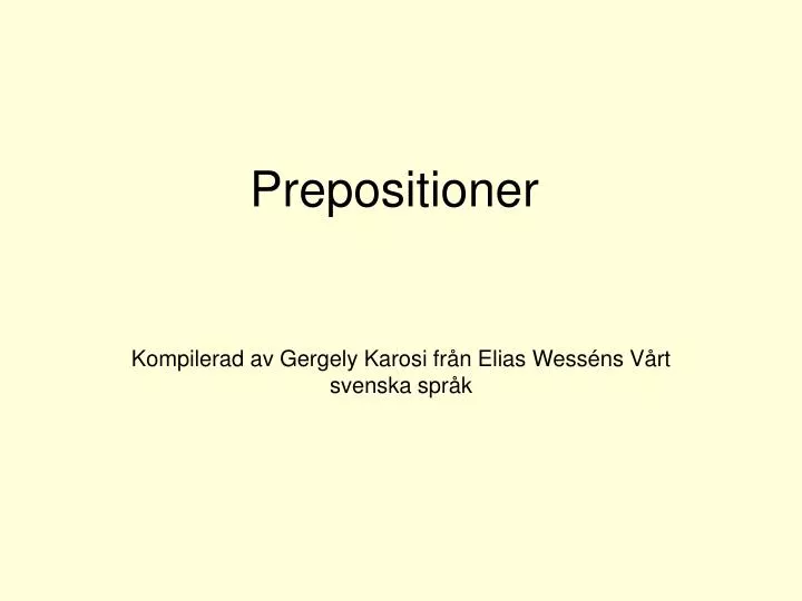 prepositioner