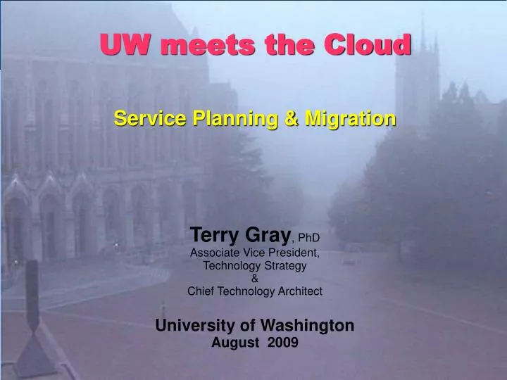 uw meets the cloud service planning migration