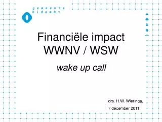 Financiële impact WWNV / WSW