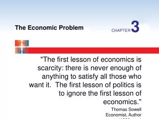 The Economic Problem