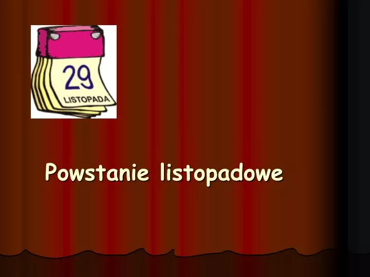 powstanie listopadowe