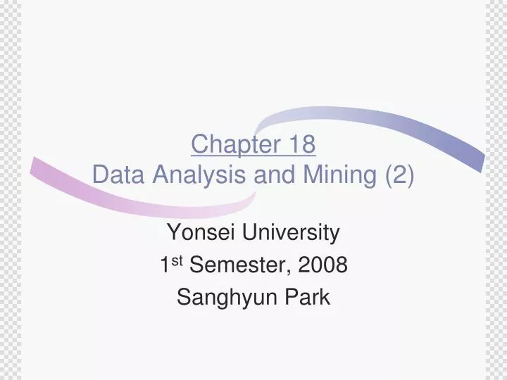 chapter 18 data analysis and mining 2