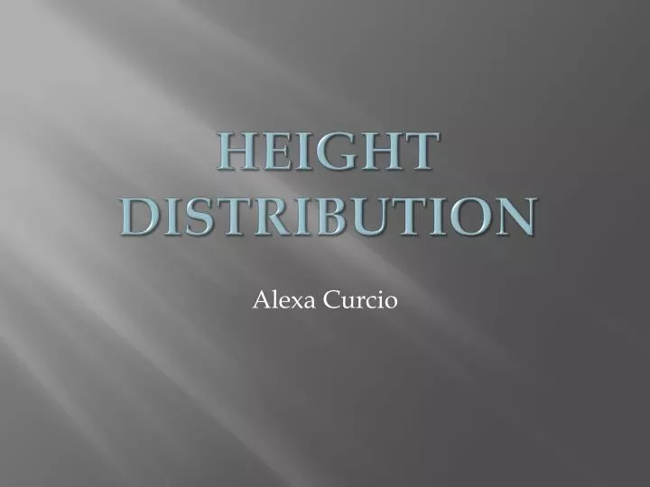 height distribution