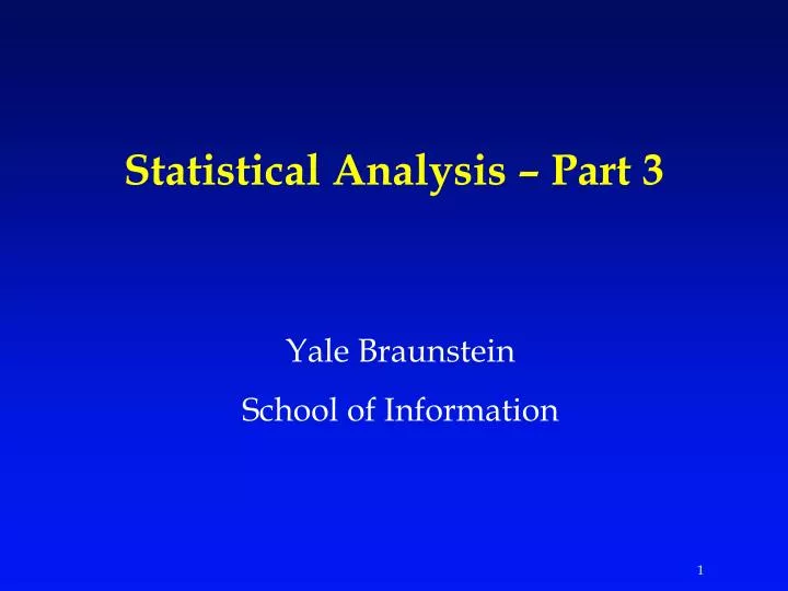 statistical analysis part 3
