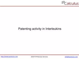 IPCalculus - Interleukins Patenting Activity
