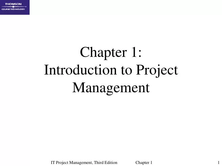 chapter 1 introduction to project management