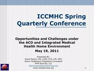  ICCMHC Spring Quarterly Conference