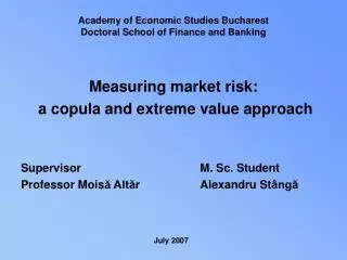 Measuring market risk: a copula and extreme value approach