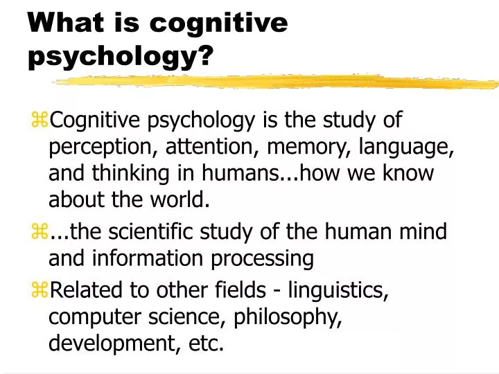 what is cognitive psychology